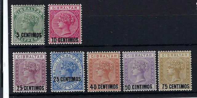 Image of Gibraltar SG 15/21 VLMM British Commonwealth Stamp
